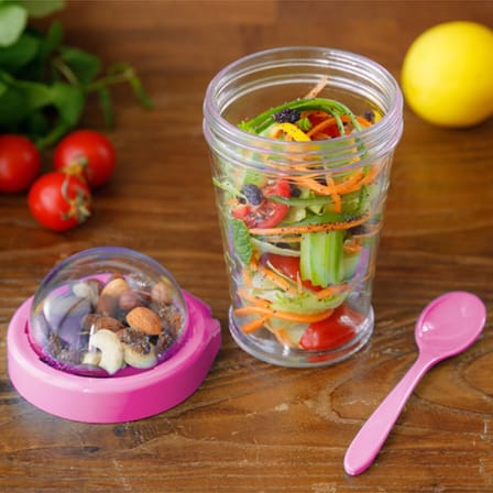 Take'n Go Kapaklı Kaşıklı Pratik Taşınabilir Meyveli Yoğurt Kabı (5477)
