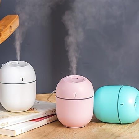 Işıklı Kuru Havayı Azaltan ve Aromaterapi Deneyimi Sunan Hava ve Oda Nemlendirici 220 ML 8x8x10cm (5