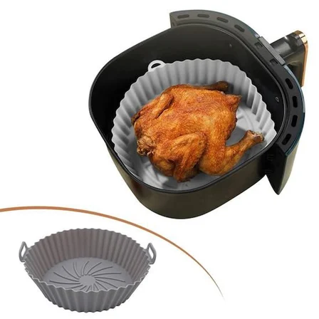 Renkli Isıya Dayanıklı Yıkanılabilir Silikon Fırın Ve Airfryer Yuvarlak Pişirme Matı 20 Cm (5477)