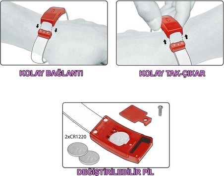 Festival &amp;amp;amp; Parti LED Bileklik Baskı Yapılabilir 3 Farklı Mod Işıklı 1 Adet (5477)