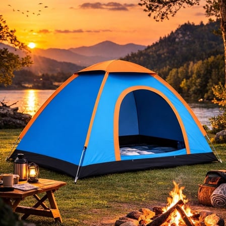 3 Kişilik Yarı Otomatik Kurulum Kamp Çadırı – Suya Dayanıklı, Taşıma Çantalı Outdoor Aile Çadırı, Pi