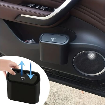 Araç İçi Takılarak Sabitlenebilen Mini Kapaklı Çöp Kovası (5477)