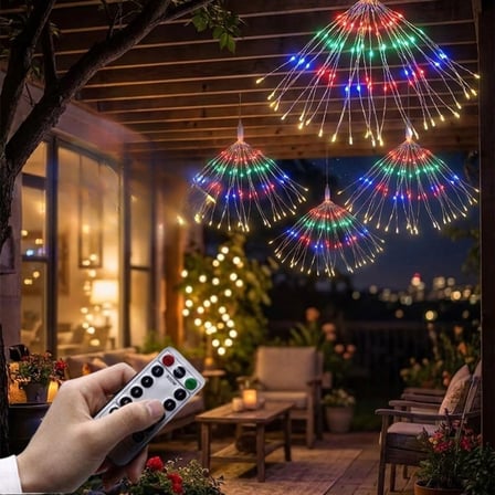 4’lü Açılır LED Işık Seti – 8 Farklı Işık Modlu, Kumandalı, USB Kablolu Renkli Dekoratif Fiber LED L