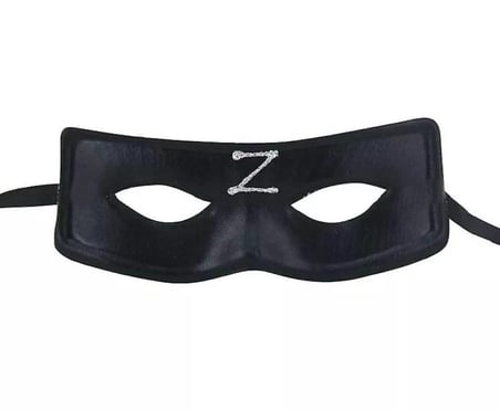 Zorro Maskesi Arkadan Lastikli Z Baskılı (5477)
