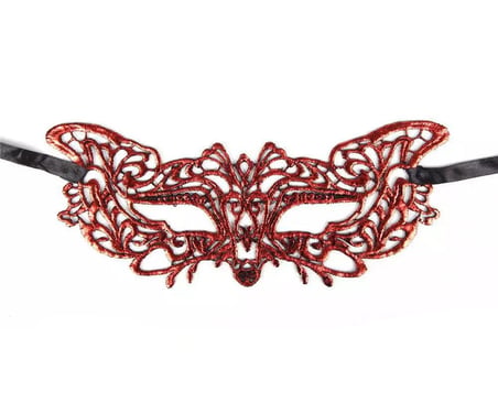 Kırmızı Dantel Masquerade Maskesi 9 No (5477)