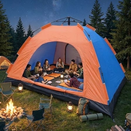 10 Kişilik Otomatik Kurulum Kamp Çadırı – Outdoor , Suya Dayanıklı Hızlı Kurulum Piknik ve Doğa İçin