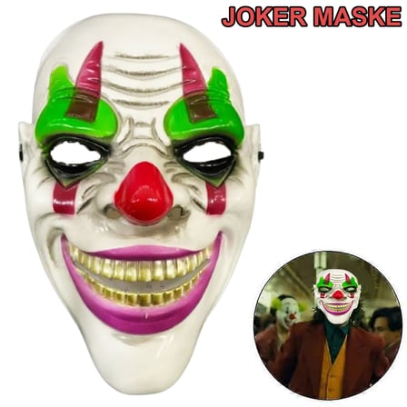 Delirten Gülüş Psikopat Palyaço Temalı Joker Maskesi (5477)