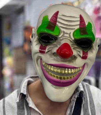 Delirten Gülüş Psikopat Palyaço Temalı Joker Maskesi (5477)