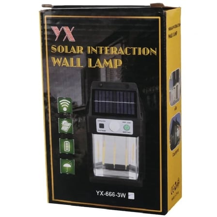 Güneş Enerjili Duvar Lambası YX-666 3W (5477)