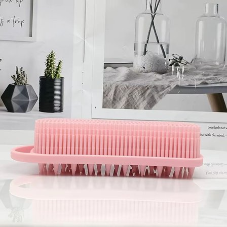 Kendiliğinden Askılı Peeling ve Masaj Etkili Silikon Banyo Vücut Fırçası (5477)