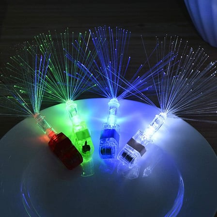 Led Işıklı Renkli Püsküllü Parmak Işığı 4 Renk 4 Adet (5477)