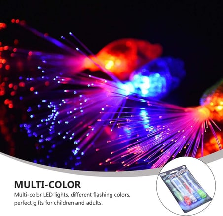 Led Işıklı Renkli Püsküllü Parmak Işığı 4 Renk 4 Adet (5477)