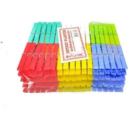 PLASTİK GÖKKUŞAĞI MANDAL 144 PARÇA (5477)