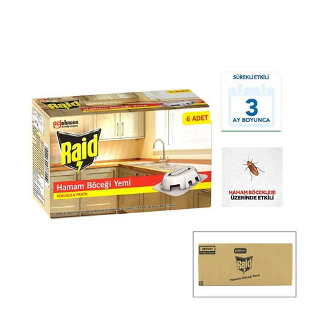 RAİD 6 PARÇA  HAMAM BÖCEK YEMİ (5477)