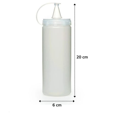 Şeffaf Kapaklı Sızdırmaz Yağlık Sosluk Şişesi Plastik Yağdanlık 400 ml. AP-9028 (5477)
