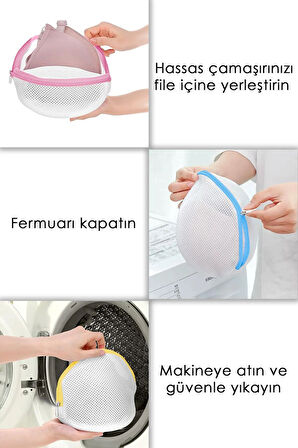 Tois Baby 3 Adet Fermuarlı Sütyen/iç Çamaşırı Yıkama Filesi