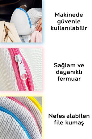 Tois Baby 3 Adet Fermuarlı Sütyen/iç Çamaşırı Yıkama Filesi