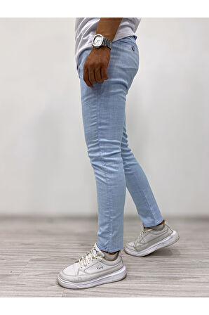 Açık Mavi Slim Fit Pantolon
