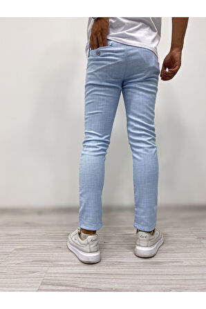 Açık Mavi Slim Fit Pantolon