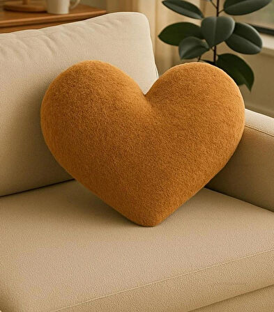 Teddy iç dolgulu kalp yastık, kalp yastık 