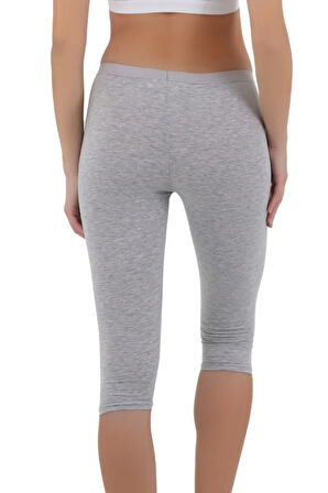 Kadın Kısa Paça Günlük Tayt – Siyah, Beyaz, Gri | S-M, L-XL