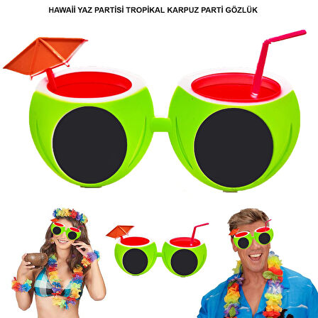 samur parti parti aksesuar & kostüm Karpuz Şekilli Tropikal Hawaii Yaza Merhaba Parti Gözlüğü