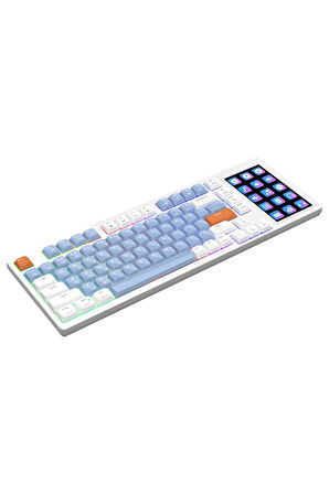 AKP-815 Low Profile Mekanik Klavye- 45 inç LCD Ekranlı RGB- Gasket Gövde Yapısı