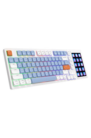 AKP-815 Low Profile Mekanik Klavye- 45 inç LCD Ekranlı RGB- Gasket Gövde Yapısı