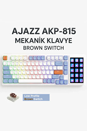 AKP-815 Low Profile Mekanik Klavye- 45 inç LCD Ekranlı RGB- Gasket Gövde Yapısı
