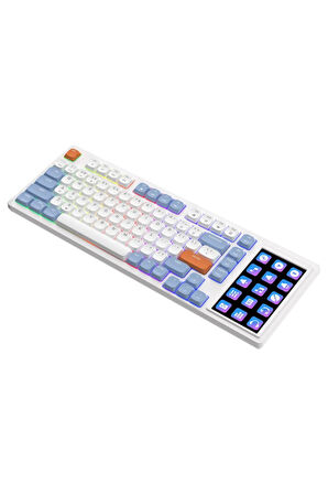 AKP-815 Low Profile Mekanik Klavye- 45 inç LCD Ekranlı RGB- Gasket Gövde Yapısı