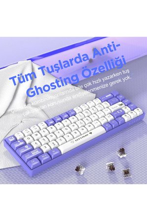 Ak680 Kırmızı Switch Hot-swap Kablolu Mekanik Oyuncu Gaming Klavye