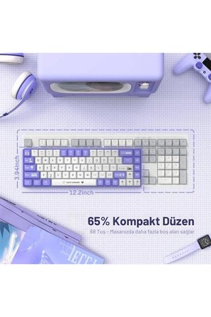 Ak680 Kırmızı Switch Hot-swap Kablolu Mekanik Oyuncu Gaming Klavye