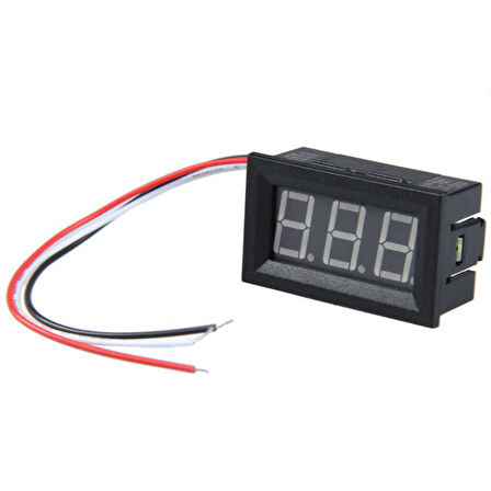 voltmetre digital (0-100v dc ) 48x29x22 ıc-278-2 ekonomik 3 kablolu