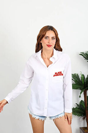 Black Sabbath Heaven And Hell Yazılı Unisex Rock Metal Müzik Grubu Gömlek