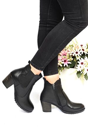 Scavia Orto Pedik 7 Cm Topuklu Deri Kadın Günlük Bot 