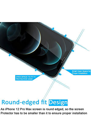 iPhone 12 Pro Max Darbeye Dayanıklı Şeffaf Nano Ekran Koruyucu Kırılmaz Cam - İnce ve Esnek