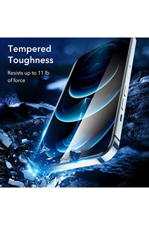 iPhone 12 Pro Max Darbeye Dayanıklı Şeffaf Nano Ekran Koruyucu Kırılmaz Cam - İnce ve Esnek