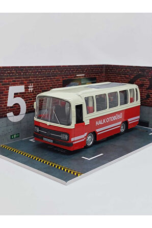 1/27 Ölçek Nostalji Halk Otobüsü Sesli Ve Işıklı (kırmızı)