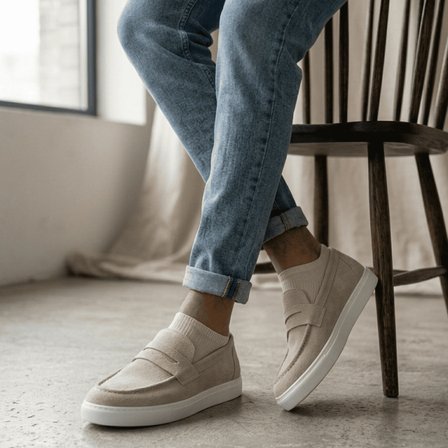 Erkek Loafer Ayakkabı Günlük Rahat Bağcıksız Süet Casual Klasik Ayakkabı Tarz0580
