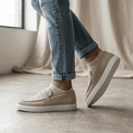 Erkek Loafer Ayakkabı Günlük Rahat Bağcıksız Süet Casual Klasik Ayakkabı Tarz0580