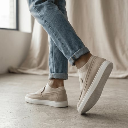 Erkek Loafer Ayakkabı Günlük Rahat Bağcıksız Süet Casual Klasik Ayakkabı Tarz0580