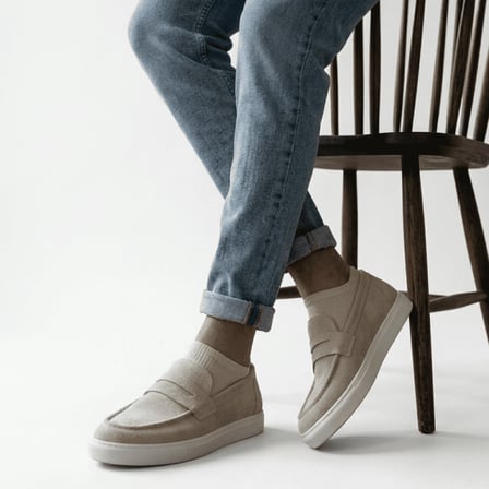 Erkek Loafer Ayakkabı Günlük Rahat Bağcıksız Süet Casual Klasik Ayakkabı Tarz0580