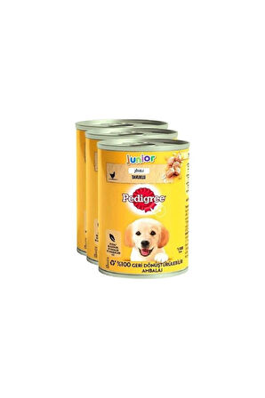 Pedigree Puppy Tavuklu Soslu Yavru Köpek Konservesi 12 Adet 400 Gr
