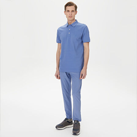 Nautica Erkek Mavi Slim Fit Kısa Kollu Polo Yaka T-Shirt
