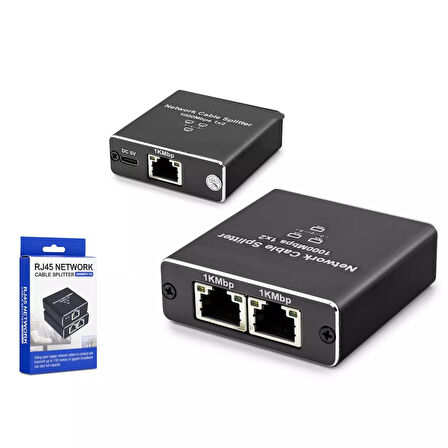 Rj45 Gigabit Ethernet Çoklayıcı Splitter 100m İletim