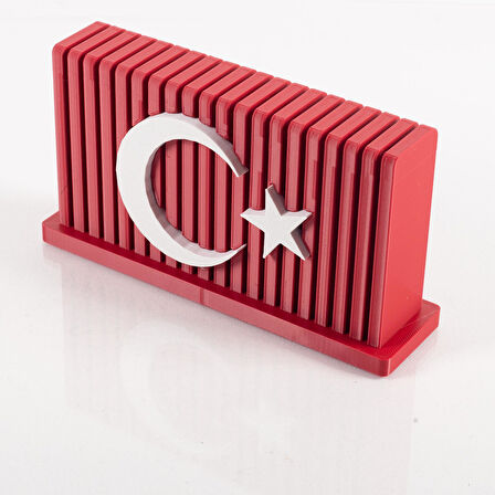 Kırmızı Beyaz 3D Türk Bayrağı Biblosu Ofis Masa üstü Bayrağı İş yeri Hediyesi