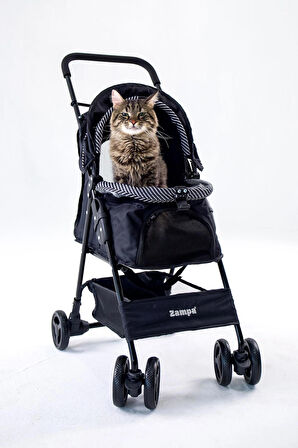 Zampa Showtime Kedi & Köpek Arabası Siyah, 42x69.5x88cm