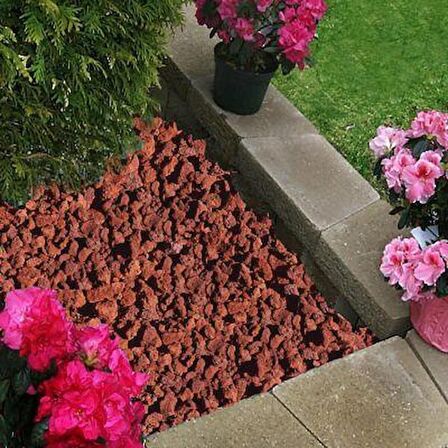  Kırmızı Pomza Taşı 3-8 Mm 100 Kg Volkanik Cürüf Ponza Lav Kırığı Lav Taşı