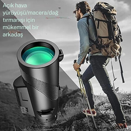 TechTic 80x100 Taşınabilir Monoküler Dürbün Teleskop Uzun Menzilli Tek Göz Dürbün Avcılık Spor Kamp