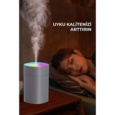 Ozmik SD09 Hava Nemlendirici Buhar Makinesi Ve Aroma Difüzörü H2O Humidifier 400 Ml Ultrasonik siyah